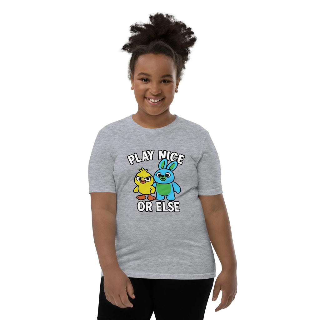 Ducky & Bunny Youth Shirt – Play Nice or Else product image 5