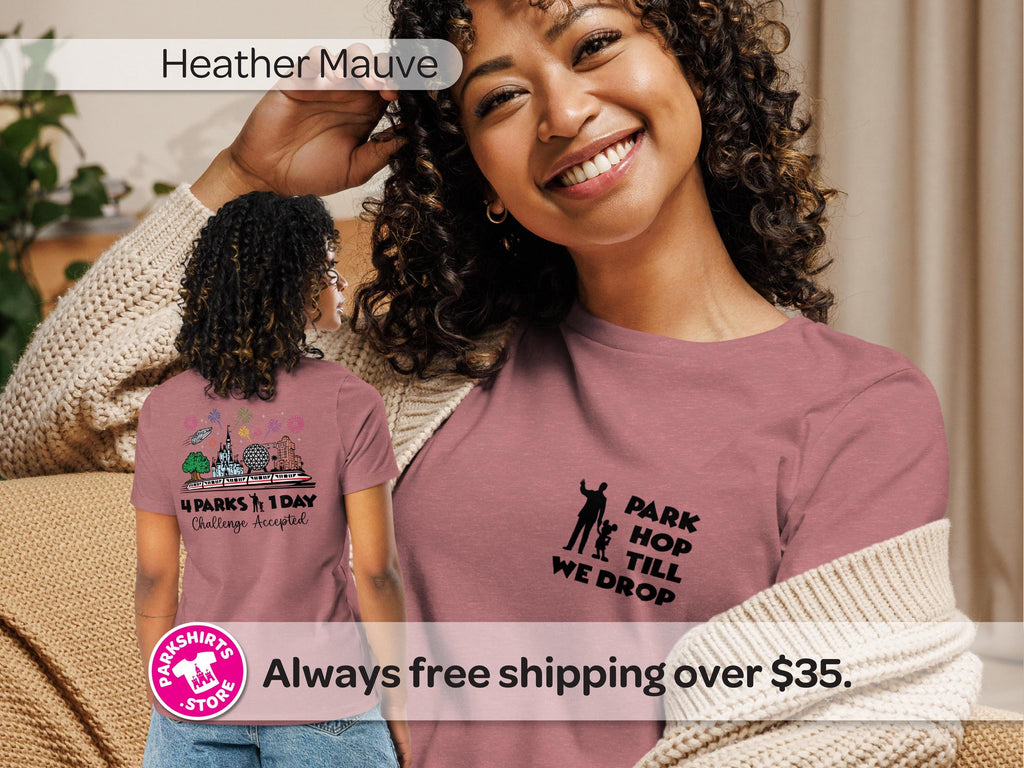 Park Hop Till We Drop Women’s Shirt – Front & Back product image 4