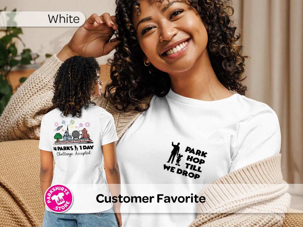 Park Hop Till We Drop Women’s Shirt – Front & Back product image 2