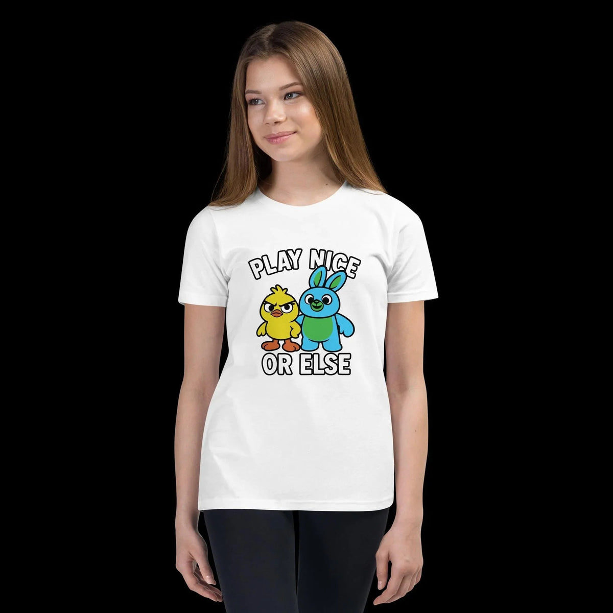 Ducky & Bunny Youth Shirt – Play Nice or Else product image 4