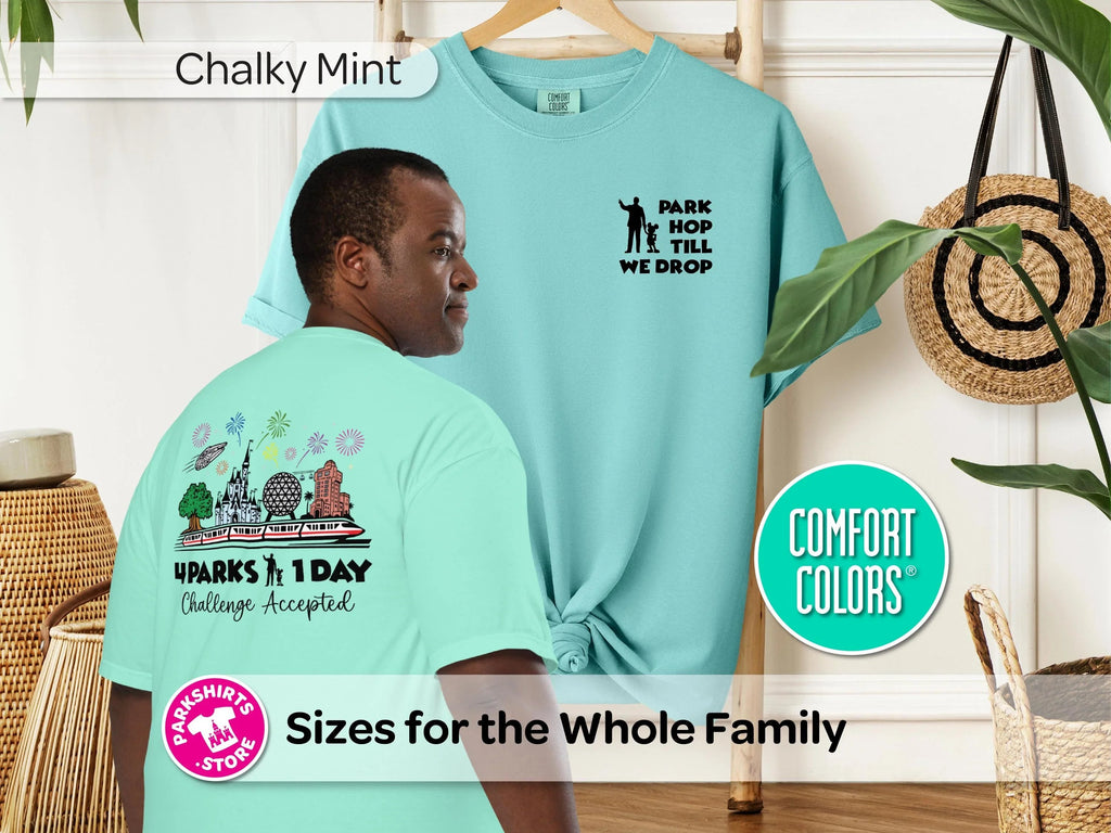Park Hop Till We Drop Adult Shirt – Front & Back product image 2