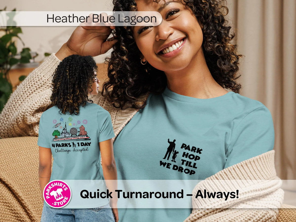 Park Hop Till We Drop Women’s Shirt – Front & Back product image 5