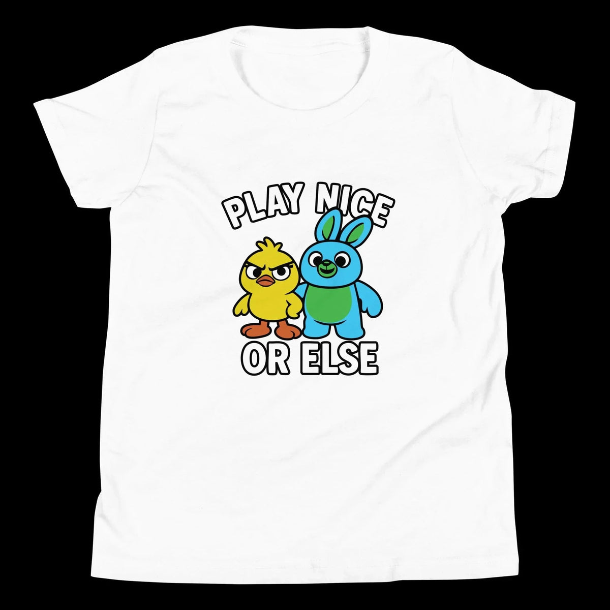 Ducky & Bunny Youth Shirt – Play Nice or Else product image 7