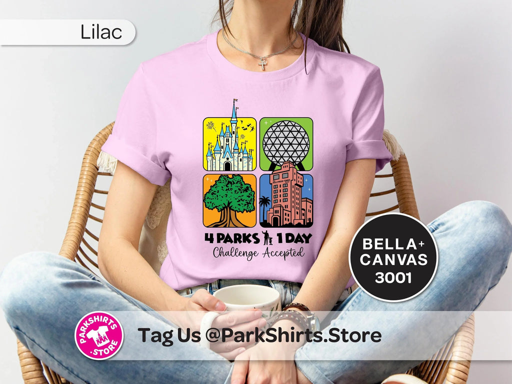 Disney World 4 Parks 1 Day Challenge T-Shirt | Accepted product image 4