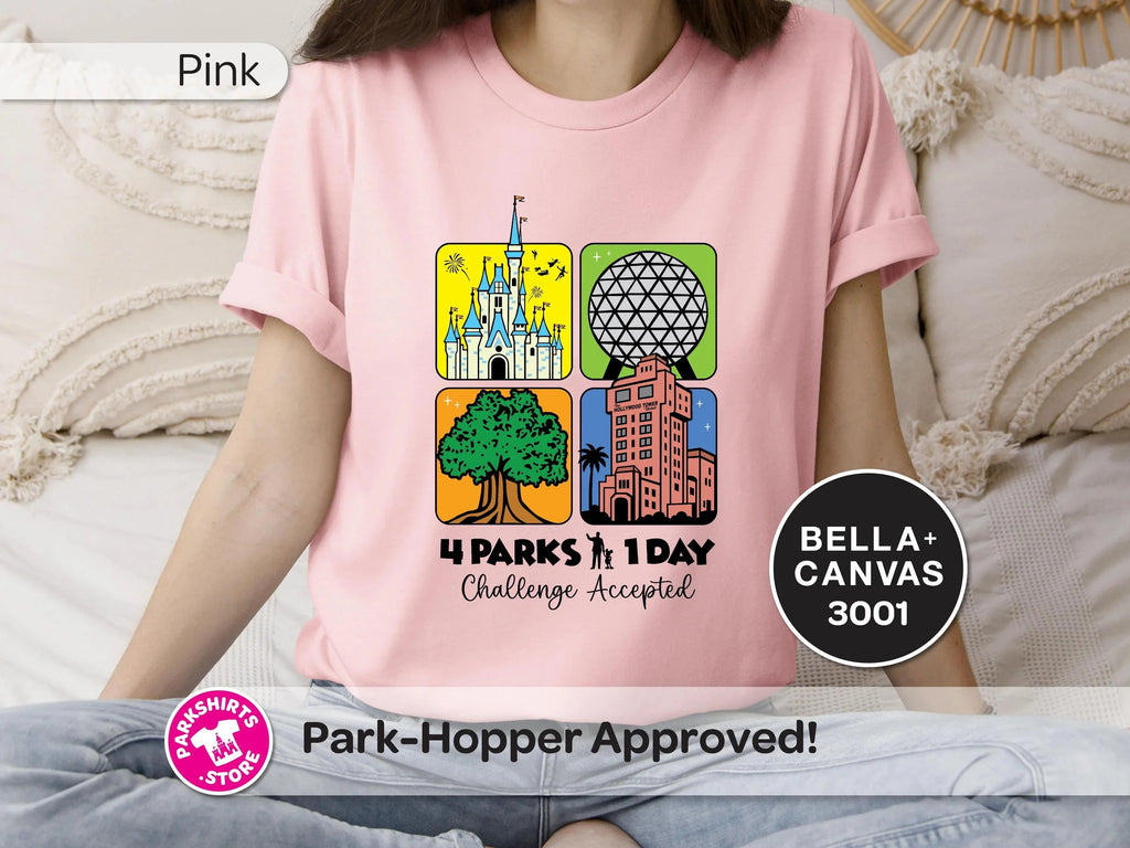 Disney World 4 Parks 1 Day Challenge T-Shirt | Accepted product image 1