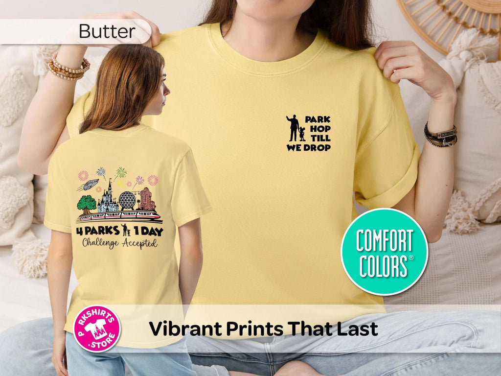 Park Hop Till We Drop Adult Shirt – Front & Back product image 4