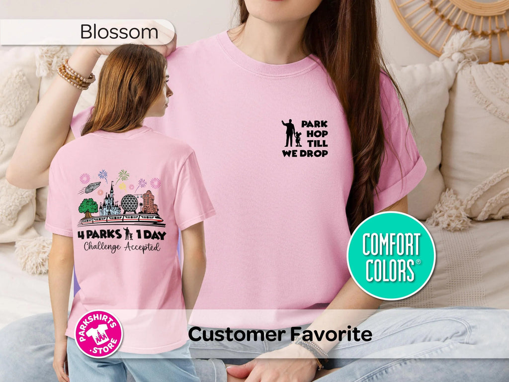 Park Hop Till We Drop Adult Shirt – Front & Back product image 5