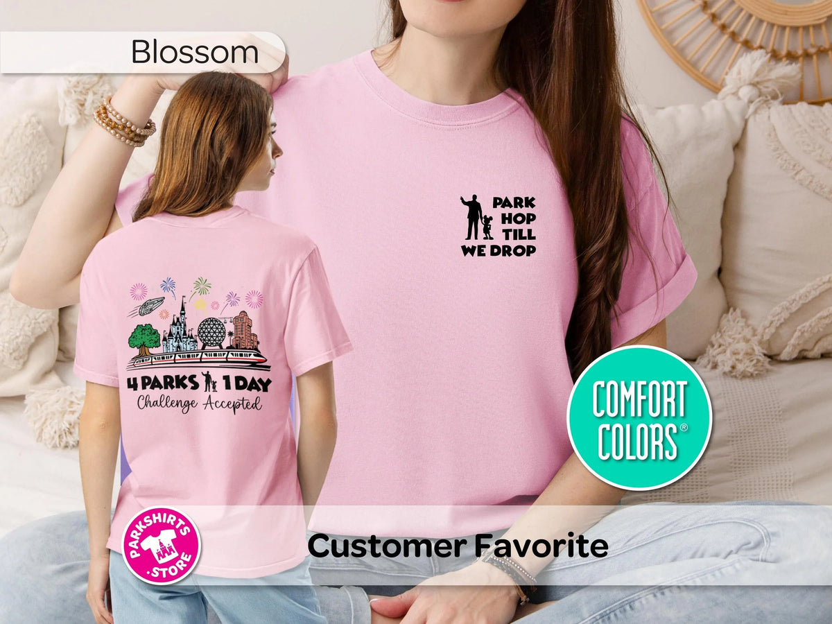 Park Hop Till We Drop Adult Shirt – Front & Back product image 5