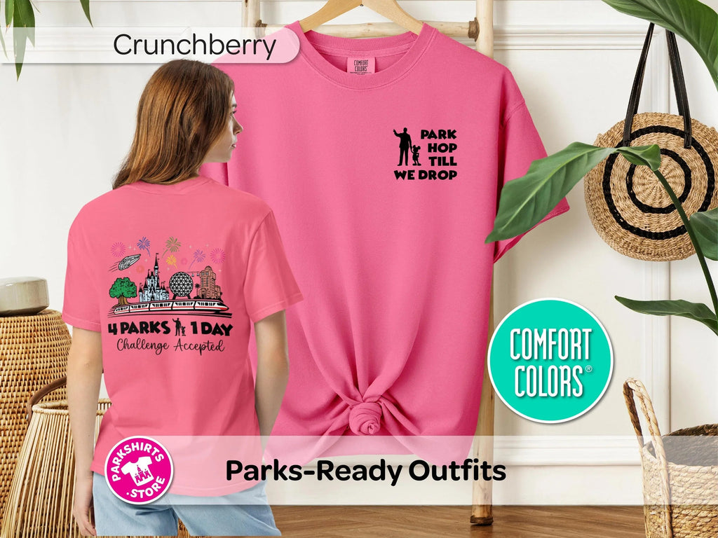 Park Hop Till We Drop Adult Shirt – Front & Back product image 7