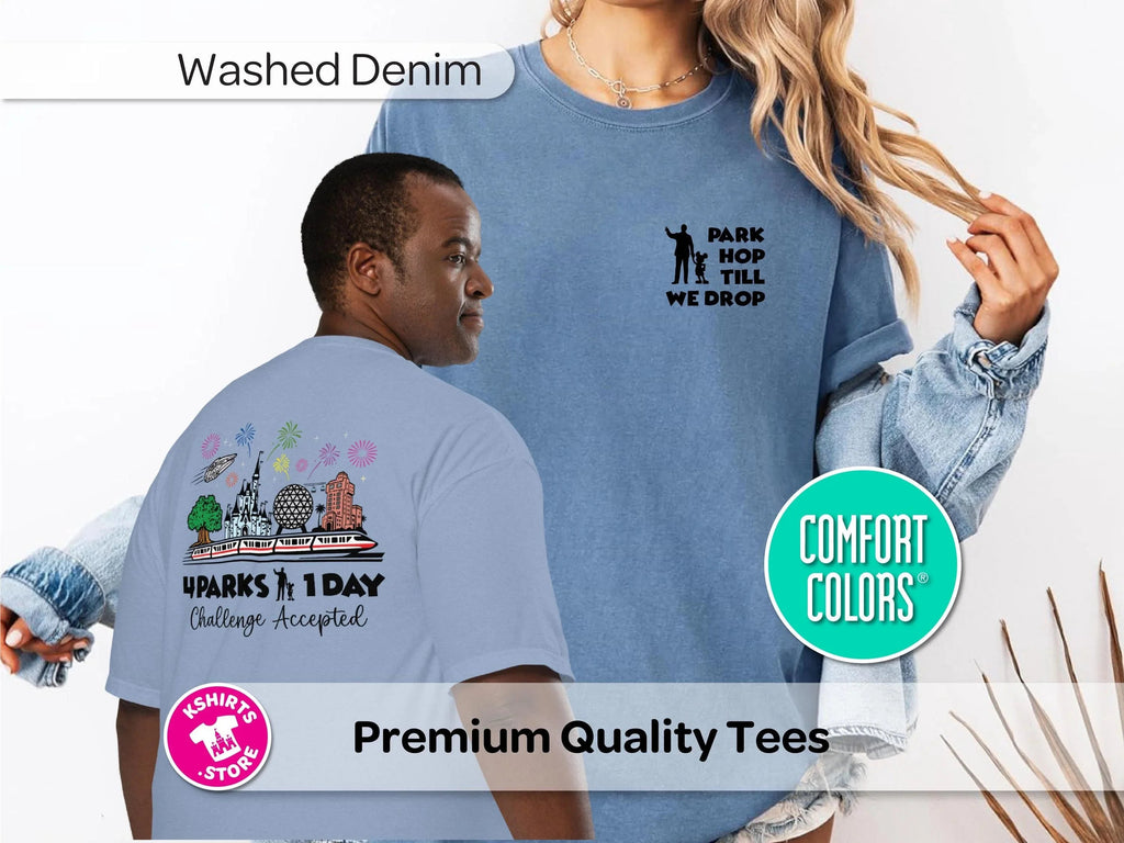 Park Hop Till We Drop Adult Shirt – Front & Back product image 8
