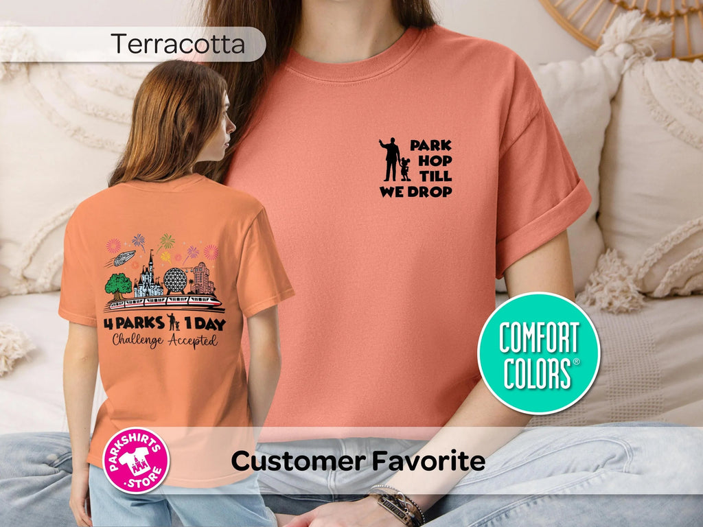 Park Hop Till We Drop Adult Shirt – Front & Back product image 10