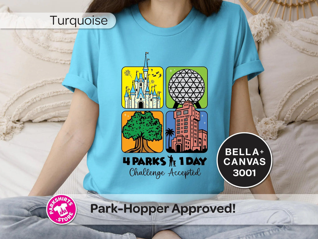 Disney World 4 Parks 1 Day Challenge T-Shirt | Accepted product image 9