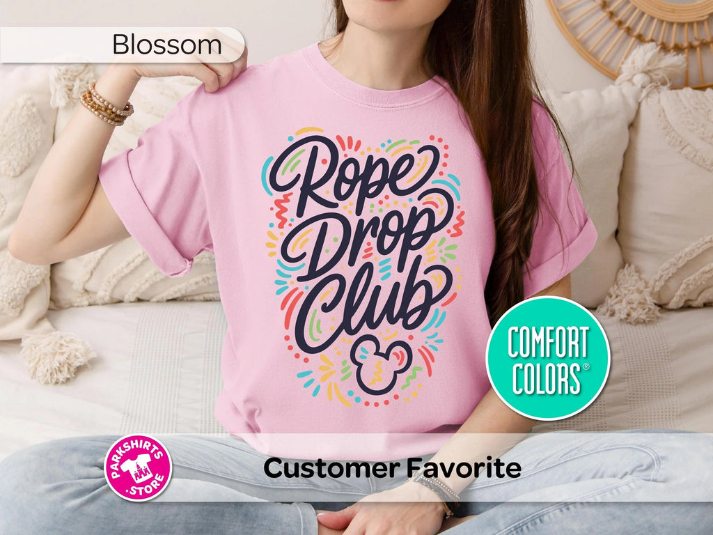 Disney Rope Drop Club Shirt, Tee, Park Vacation Early Riser product image 1
