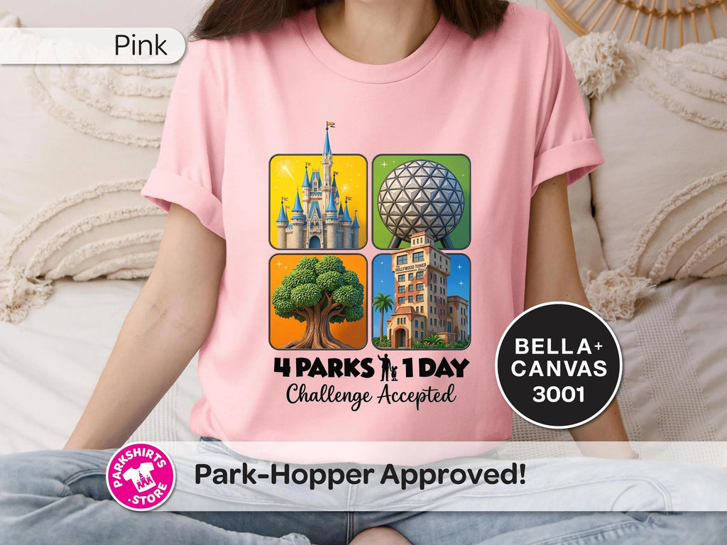 4 Parks 1 Day Challenge Shirt – 4 Square Design product image 1
