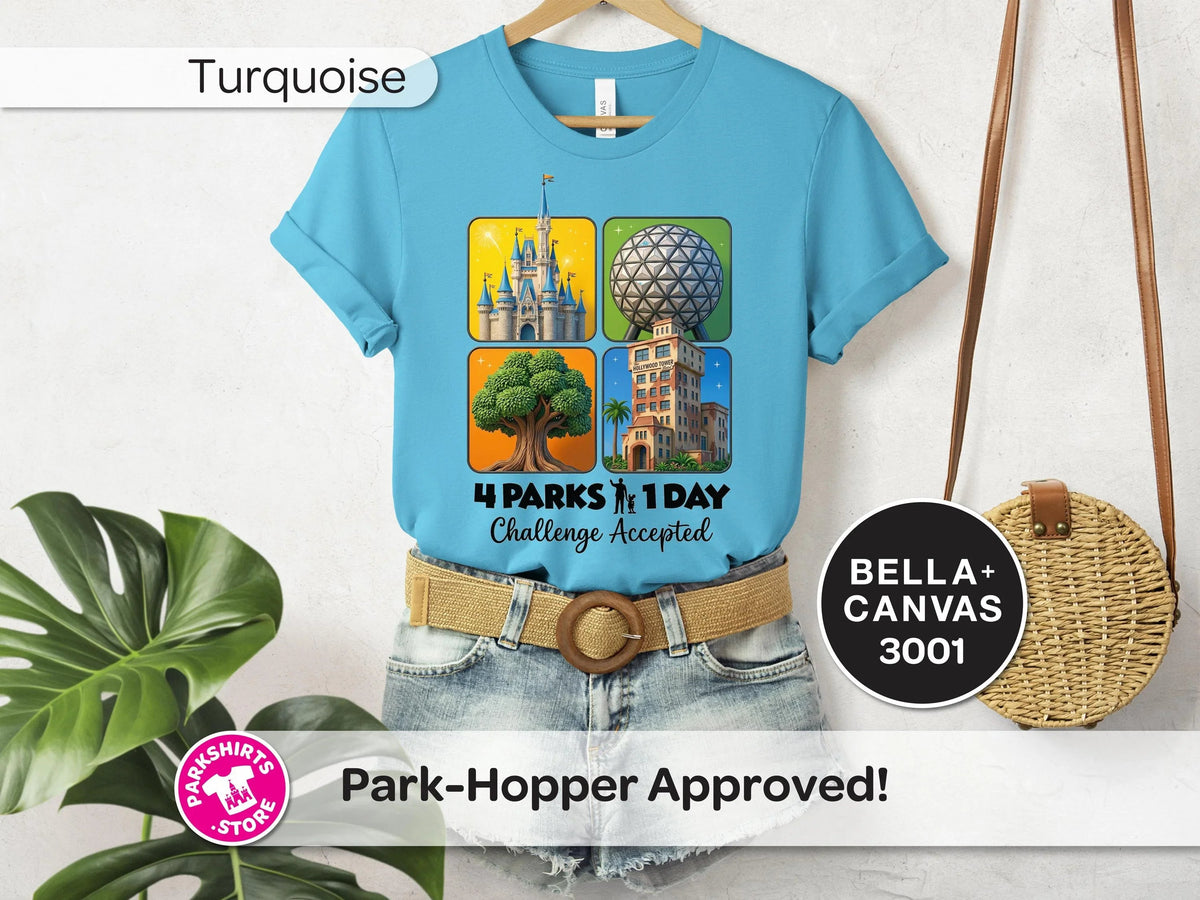 4 Parks 1 Day Challenge Shirt – 4 Square Design product image 7