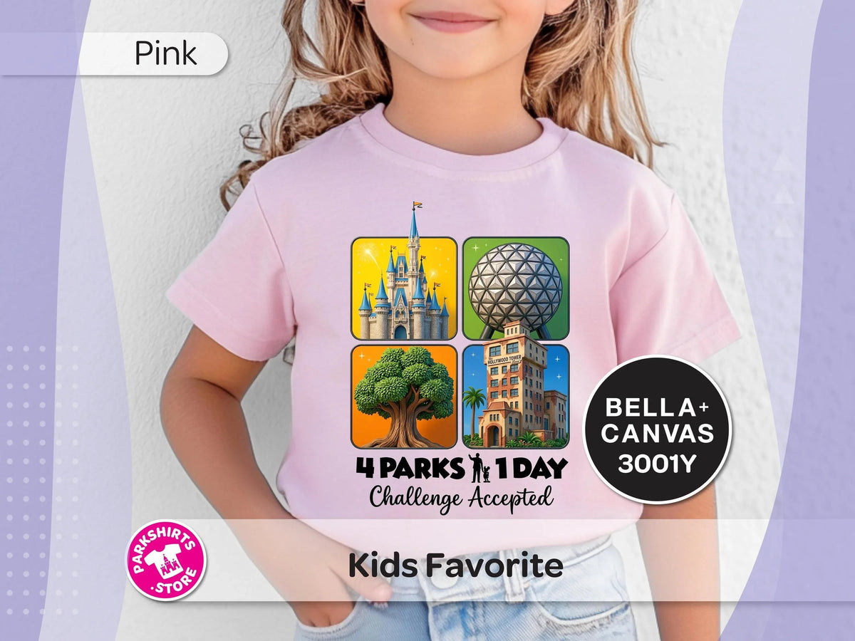 4 Parks 1 Day Youth Shirt – 4 Square Design product image 2