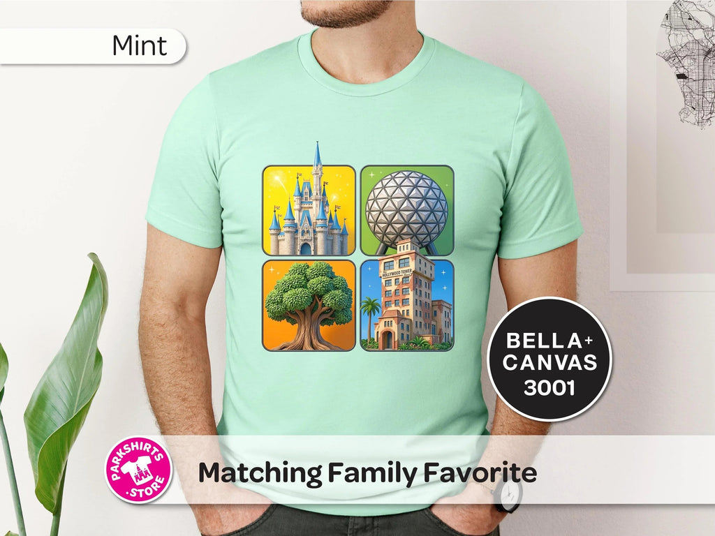 4 Parks Adult Shirt – 4 Square Pixar Inspired product image 3
