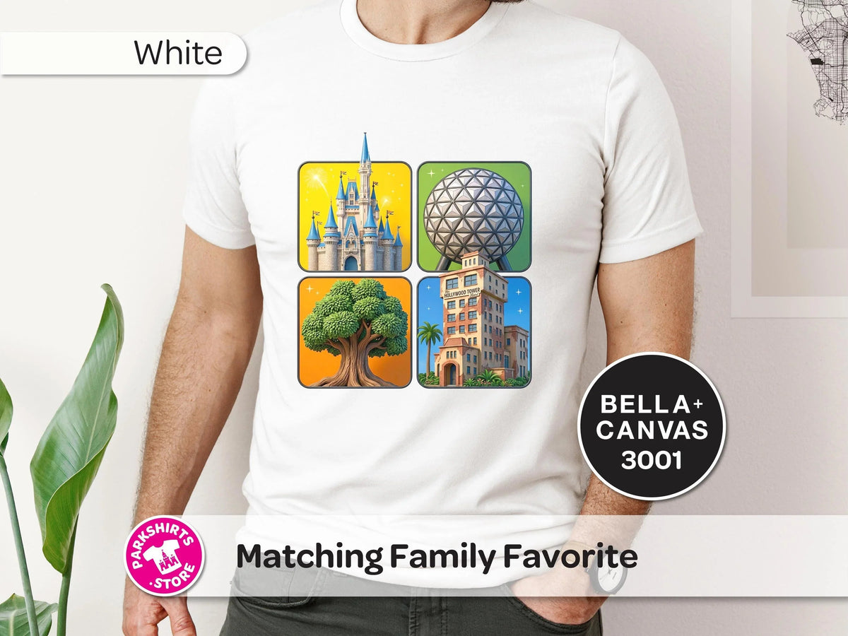 4 Parks Adult Shirt – 4 Square Pixar Inspired product image 4