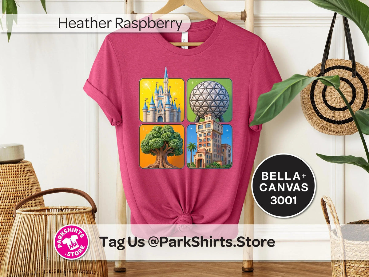 4 Parks Adult Shirt – 4 Square Pixar Inspired product image 2