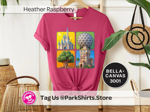 4 Parks Adult Shirt – 4 Square Pixar Inspired product image 2