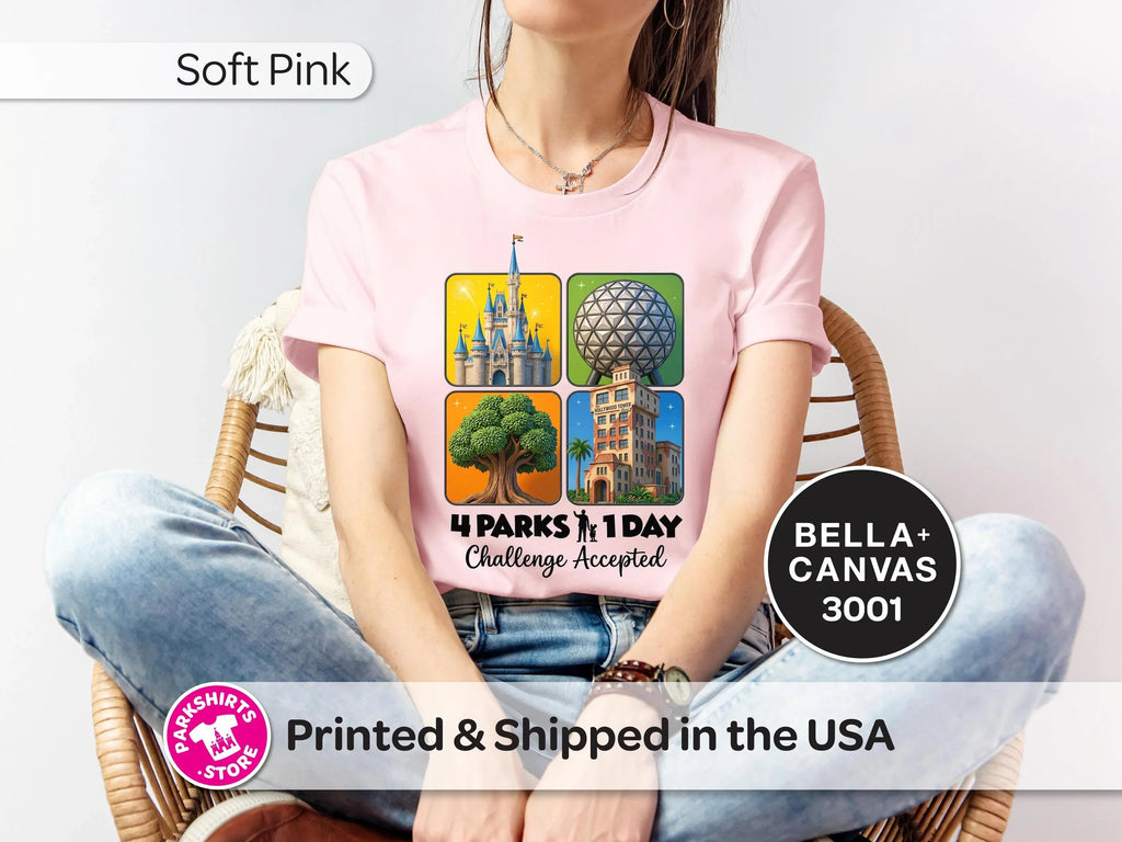 4 Parks 1 Day Challenge Shirt – 4 Square Design product image 4