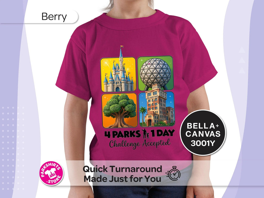 4 Parks 1 Day Youth Shirt – 4 Square Design product image 4