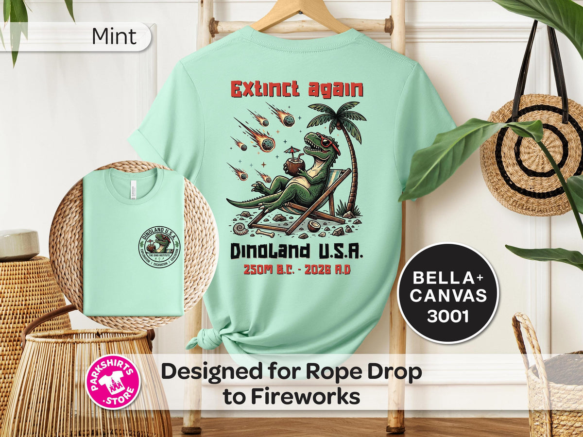 Dinoland Extinct Again Adult Shirt product image 10