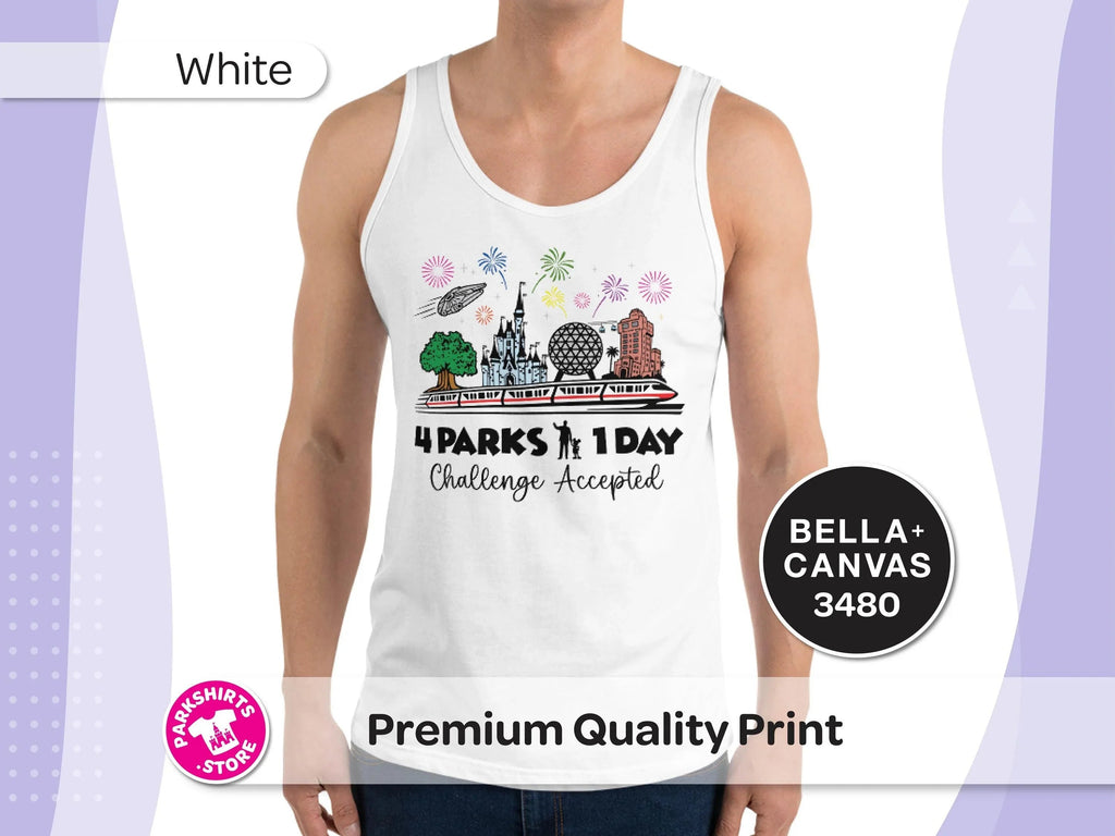 4 Parks 1 Day Challenge Accepted Tank Top | Disney Park product image 4
