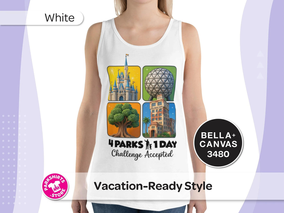 4 Parks 1 Day Challenge Accepted Tank Top | Pixar-Inspired product image 4