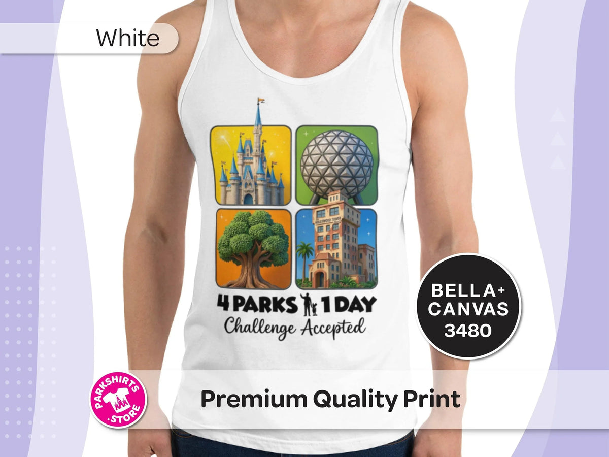 4 Parks 1 Day Challenge Accepted Tank Top | Pixar-Inspired product image 3