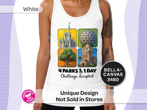 4 Parks 1 Day Challenge Accepted Tank Top | Pixar-Inspired product image 2