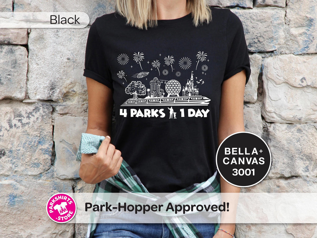 Disney World 4 Parks 1 Day T-Shirt | Four Icons Tee product image 9
