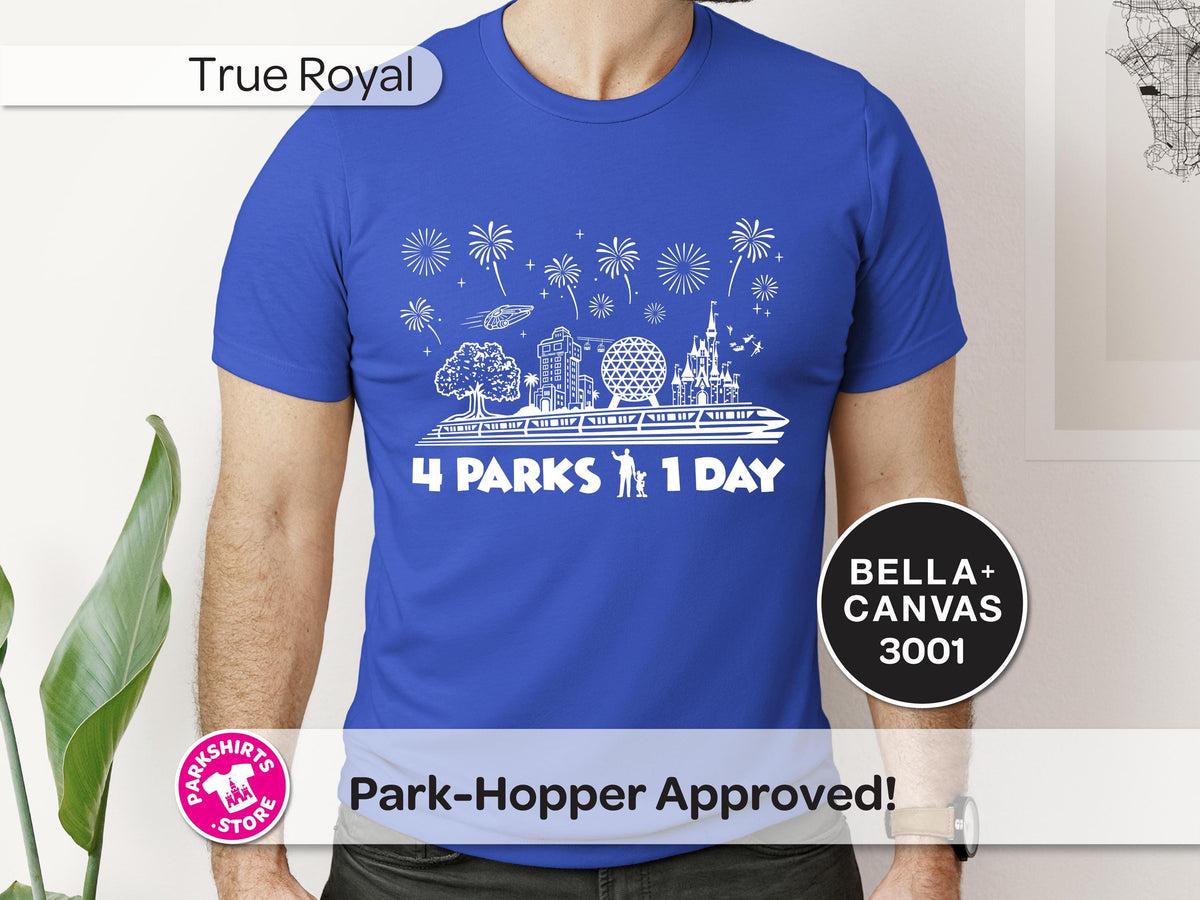 Disney World 4 Parks 1 Day T-Shirt | Four Icons Tee product image 4