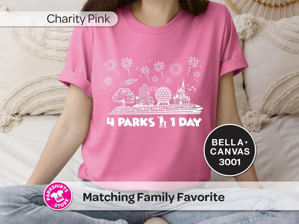 Disney World 4 Parks 1 Day T-Shirt | Four Icons Tee product image 6