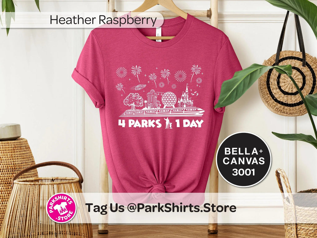 Disney World 4 Parks 1 Day T-Shirt | Four Icons Tee product image 5