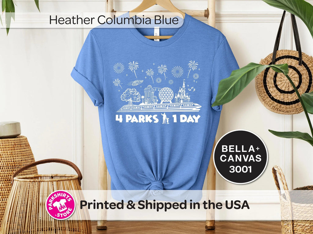 Disney World 4 Parks 1 Day T-Shirt | Four Icons Tee product image 10