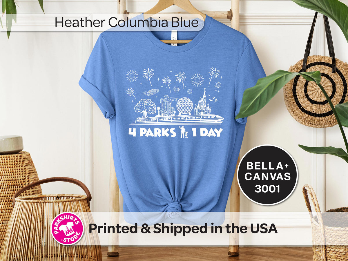 Disney World 4 Parks 1 Day T-Shirt | Four Icons Shirt product image 9