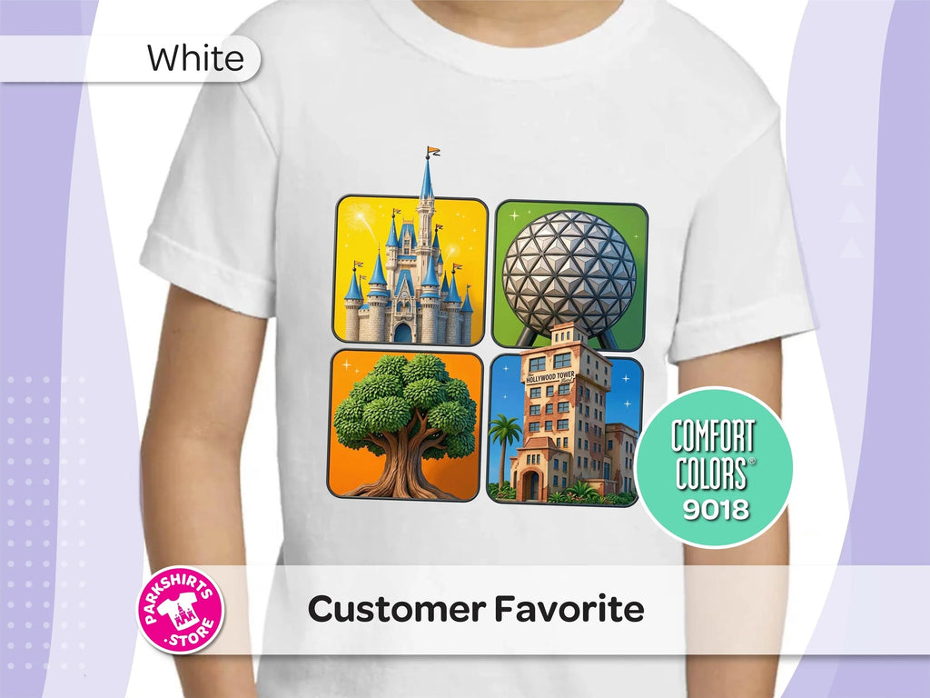 Disney World 4 Parks Youth Shirt, 4 Kids Tee, Magic Kingdom product image 1