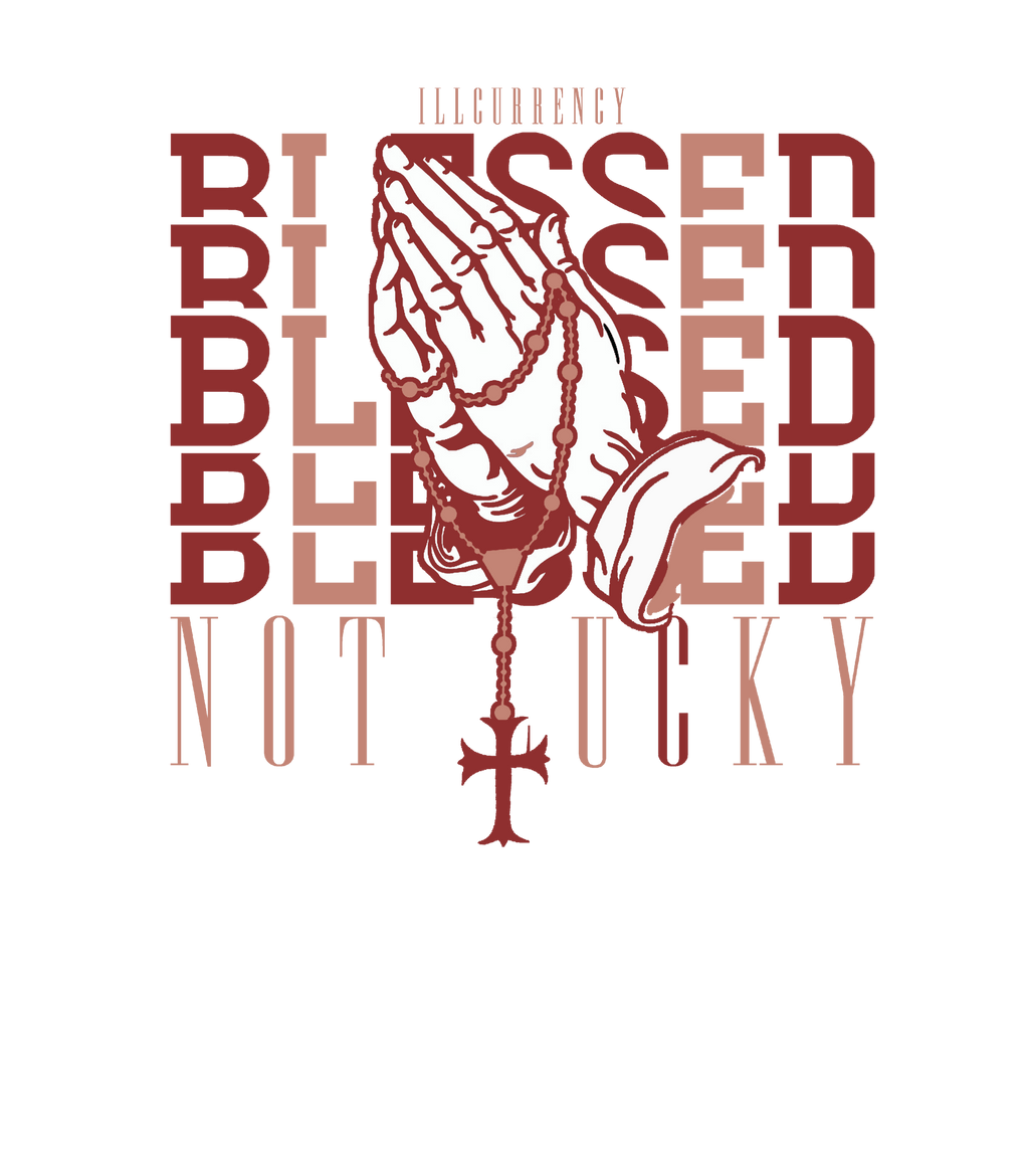 Air Jordan 13 Dune Red White T-Shirt (Blessed not lucky) product image 1