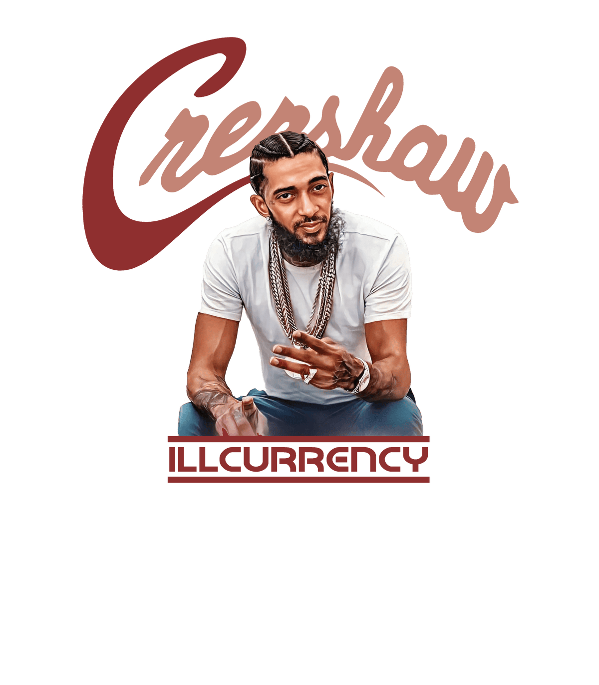 Air Jordan 13 Dune Red White T-Shirt (Crenshaw)| illcurrency product image 1