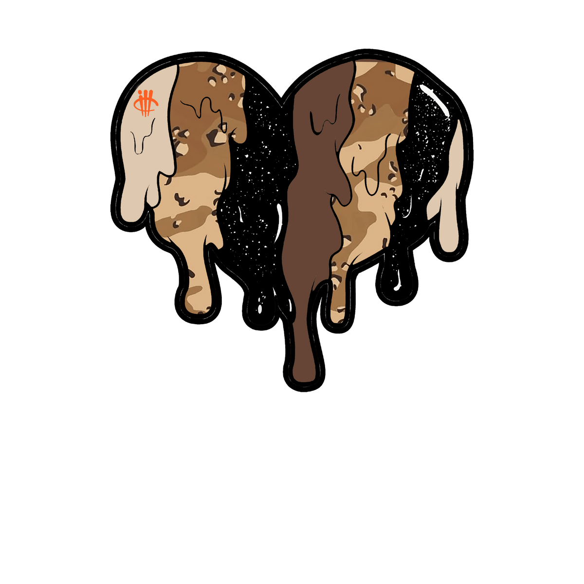 WNBA x Air Jordan 3 Desert Camo Orange T-Shirt (Heart) product image 1