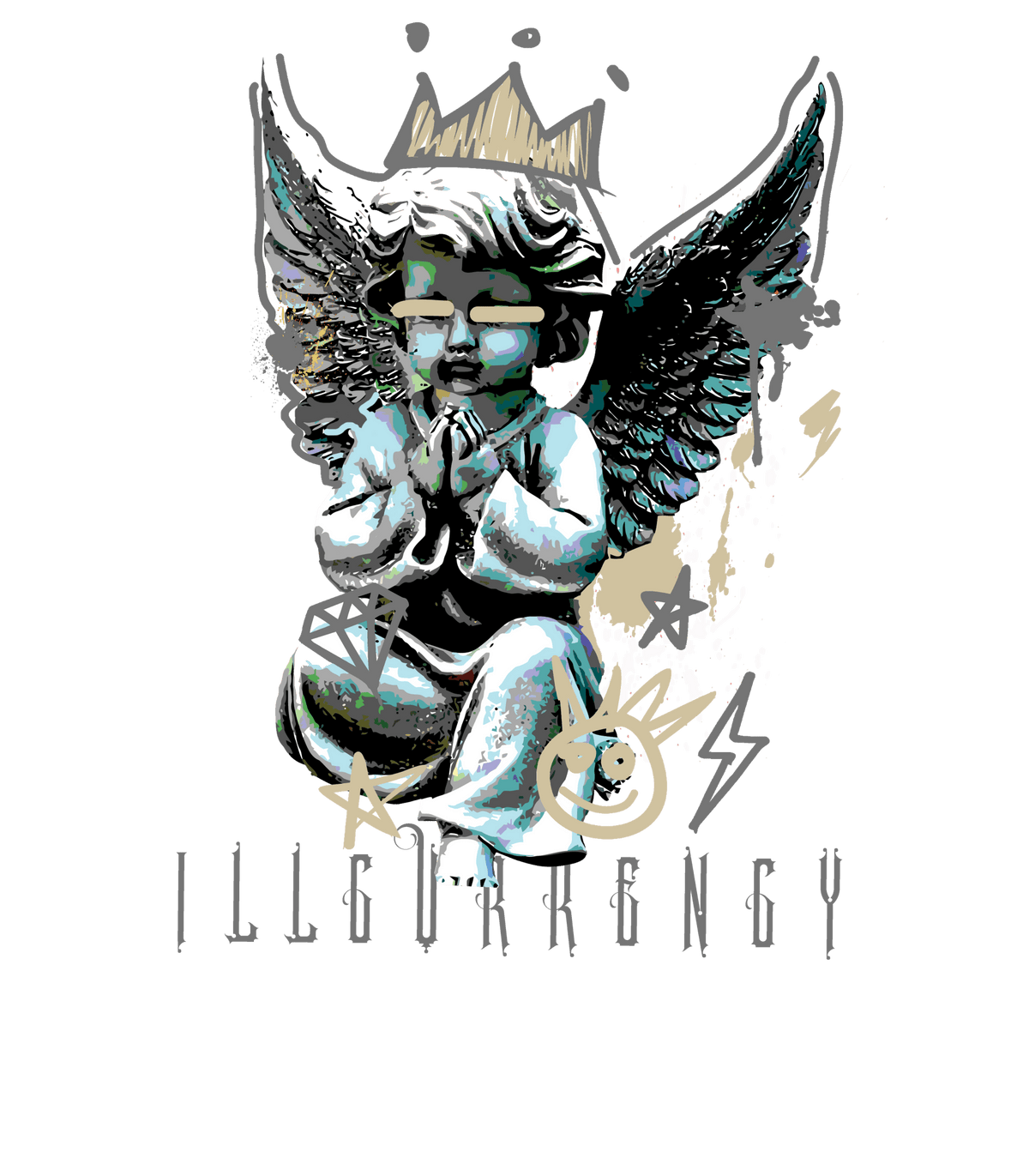 A Ma Maniere x Air Jordan 3 Black T-Shirt (Graffiti Angel) product image 1