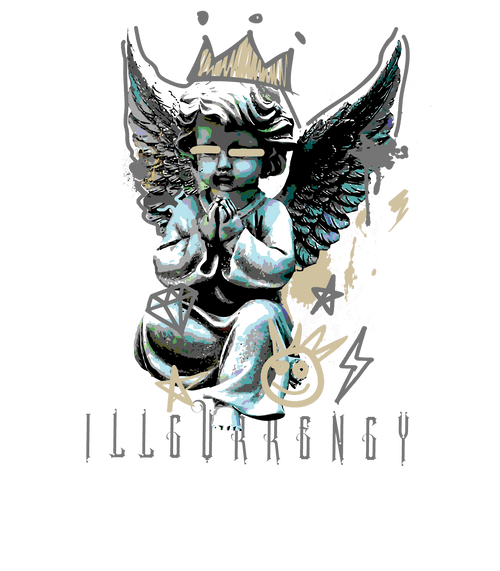A Ma Maniere x Air Jordan 3 Black T-Shirt (Graffiti Angel) product image 1
