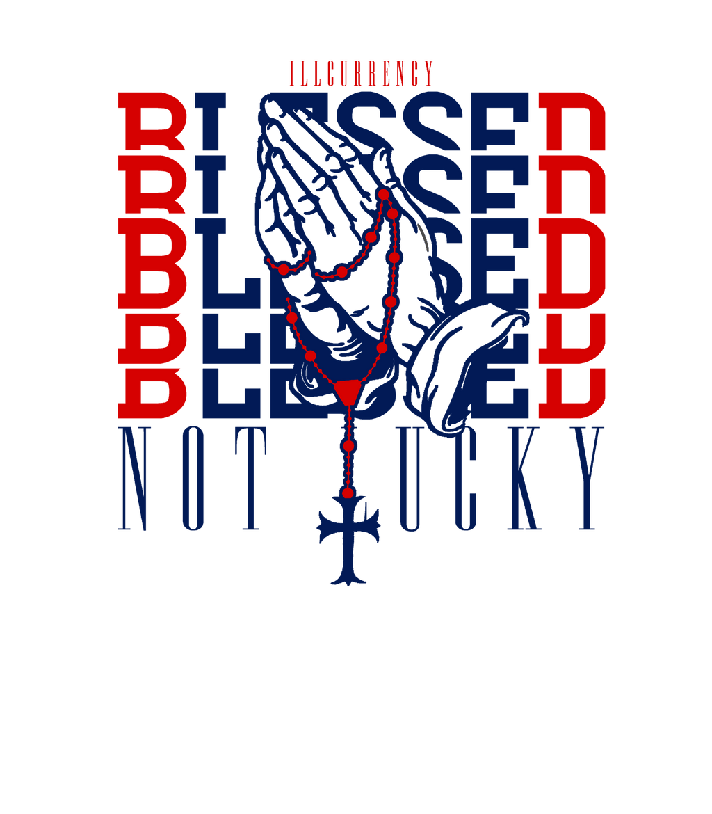Air Jordan 6 Olympic White T-Shirt (Blessed not lucky) product image 1
