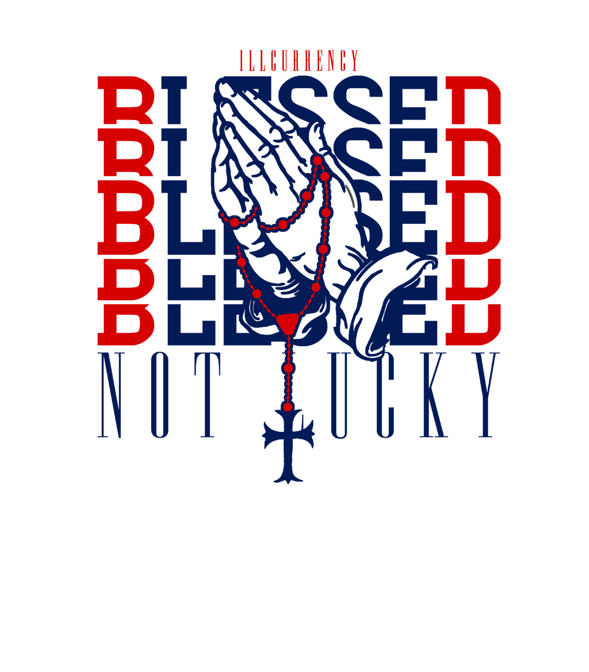 Air Jordan 6 Olympic White T-Shirt (Blessed not lucky) product image 1