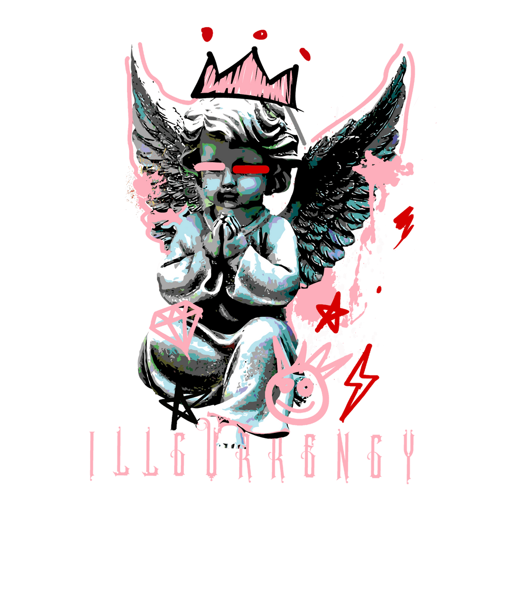 Air Jordan 3 Wings White T-Shirt (Graffiti Angel) product image 1