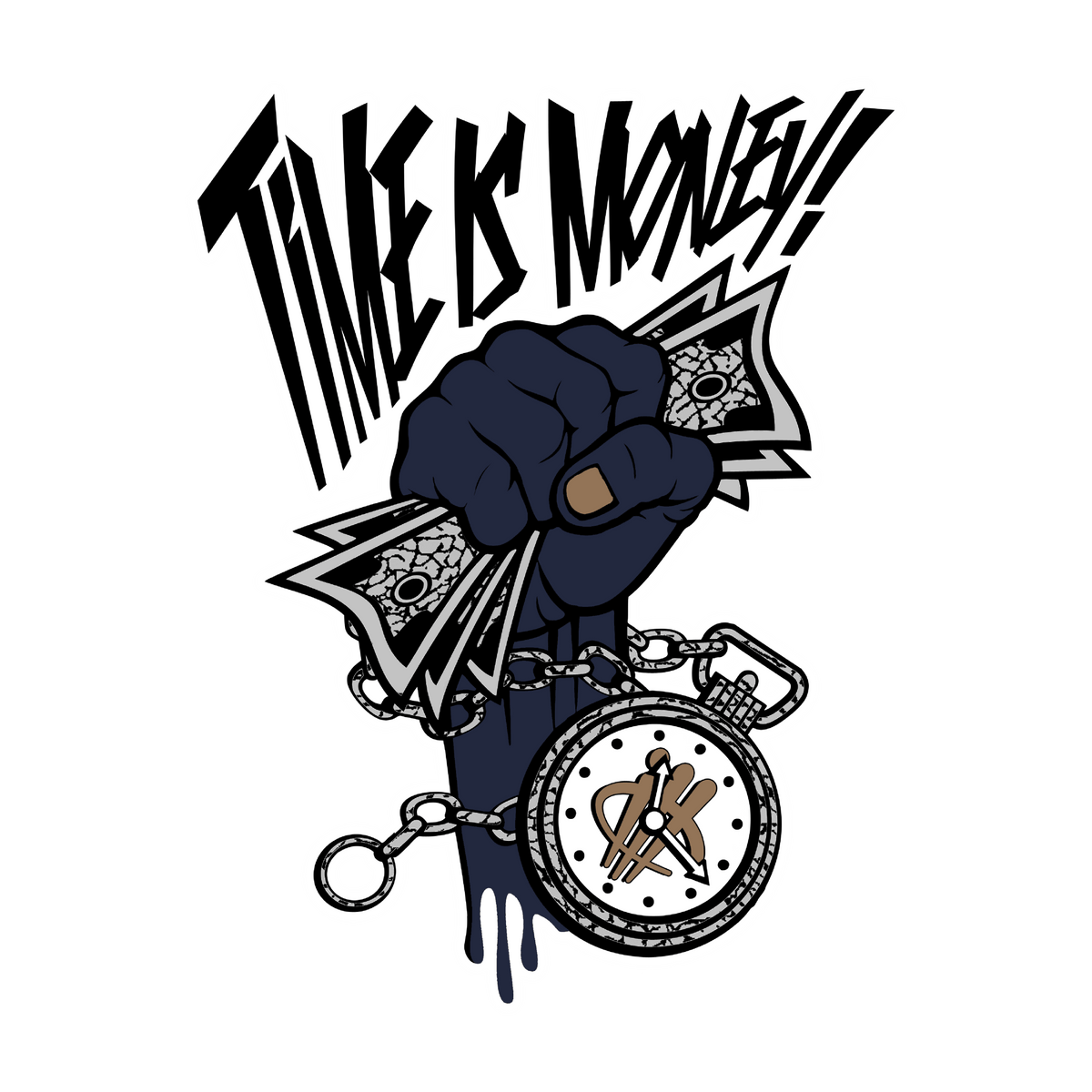Air Jordan 13 Midnight Navy Black T-Shirt (Time Is Money) product image 1