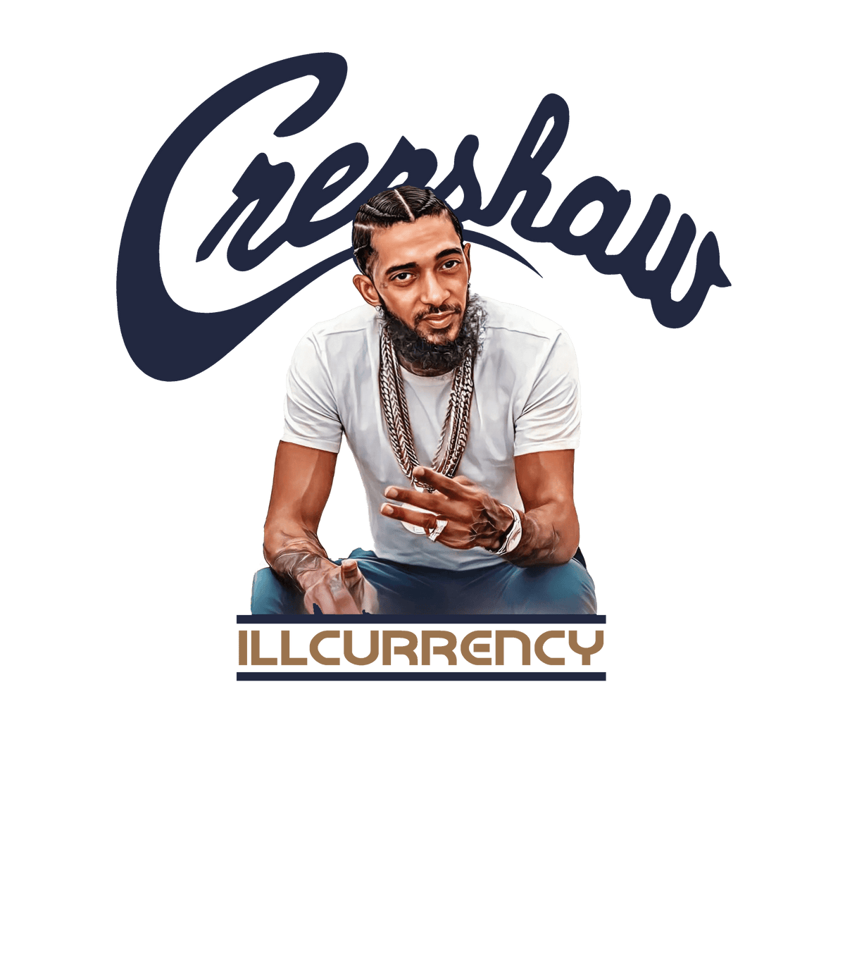Air Jordan 13 Midnight Navy White T-Shirt (Crenshaw) product image 1