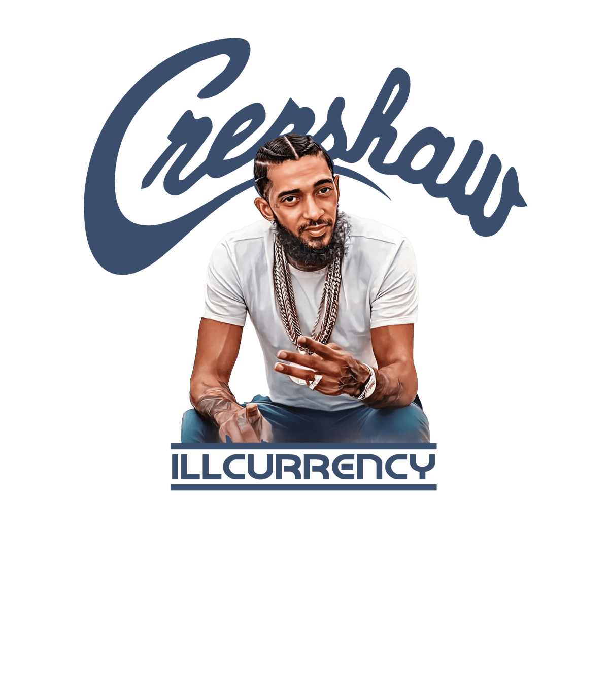 Air Jordan 11 Low Diffused Blue White T-Shirt (Crenshaw) product image 1