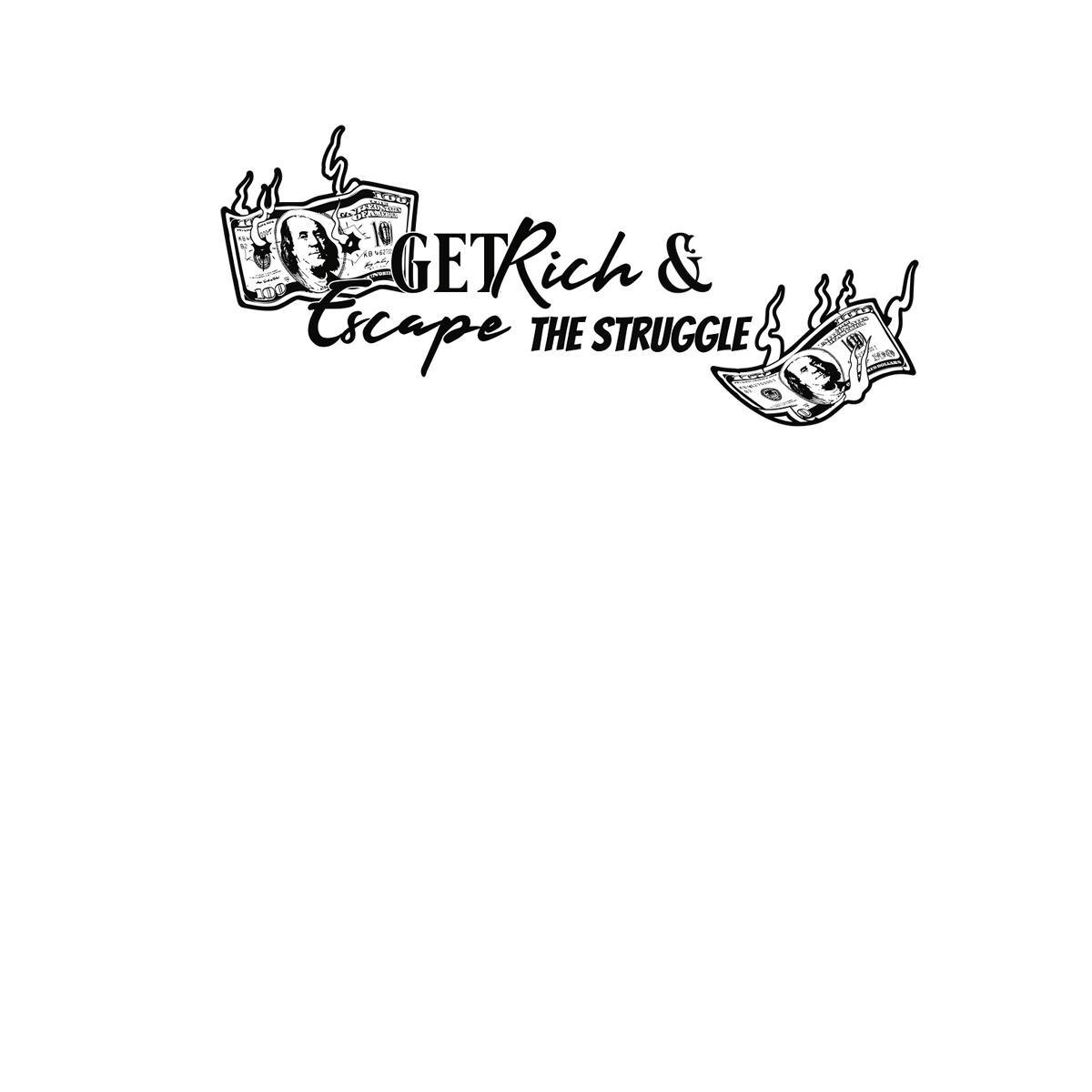 Air Jordan 4 White Thunder T-Shirt (Get Rich)| illcurrency product image 1